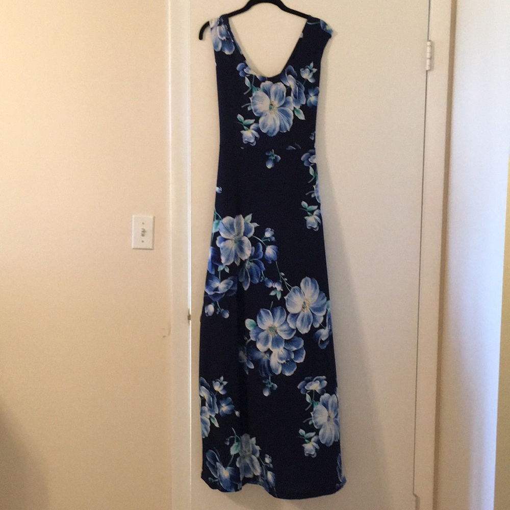 Maxi Day or Evening Floral Dress with Cut Outs